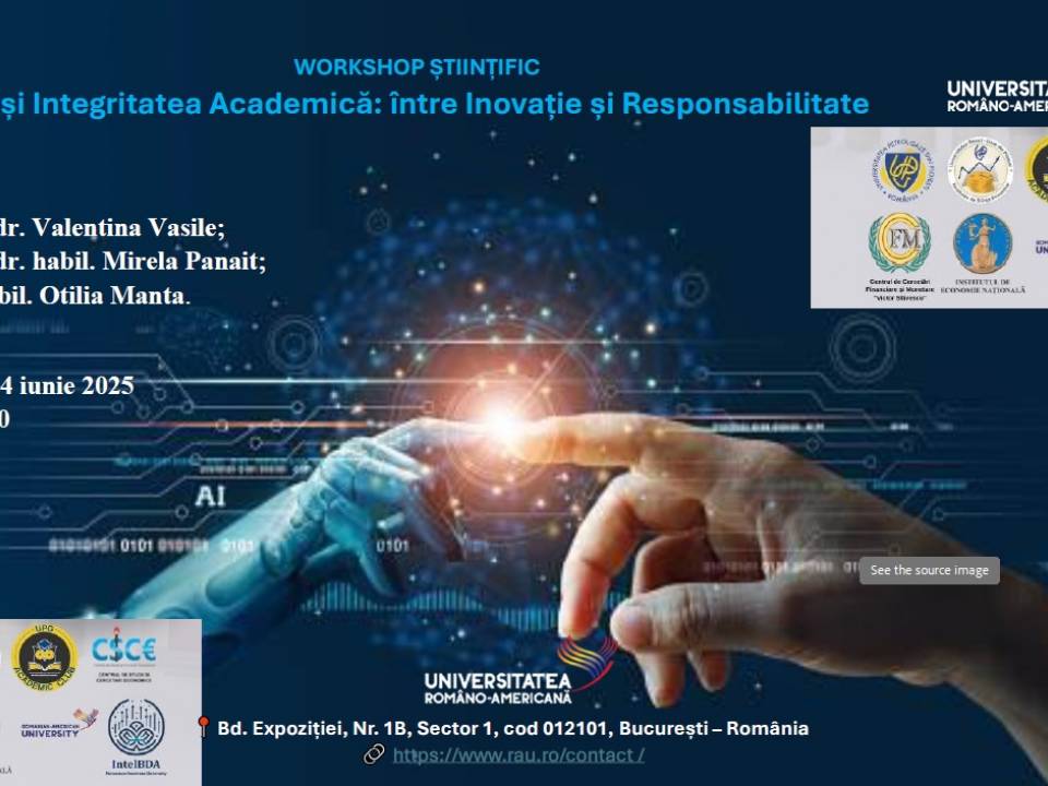 Workshop științific AI și Integritatea Academică: între Inovație și Responsabilitate